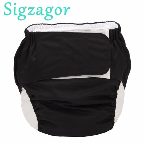 [Sigzagor]1 XL Adult Cloth Diaper Nappy Urinary Incontinence Pocket Reusable Insert Hook and Loop ABDL Age Play 26.7in to 50.4in ► Photo 1/6