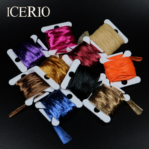 ICERIO 2PCS Fly Fishing Tying Materials Swiss Straw (Raffia) for Tying Wing Cases and Shell Backs on Nymphs and Scud Patterns ► Photo 1/2