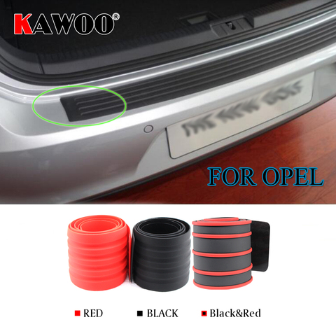KAWOO For Opel Mokka Vectra Zafira Combo Astra J Meriva Rubber Rear Guard Bumper Protect Trim Cover Sill Mat Pad Car Styling ► Photo 1/6