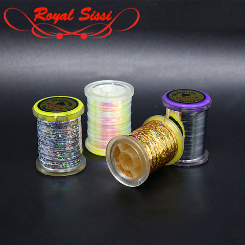 Hot 1 Spool Fly Tying flat mylar Tinsel Flash Tape HOLOGRAPHIC TINSEL SPOOLED for classic streamer patterns and flashback nymphs ► Photo 1/6