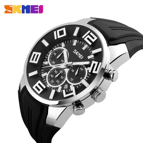 SKMEI Top Luxury Brand Quartz Watches Men Fashion Casual Wristwatches Waterproof Sport Watch Relogio Masculino 9128 ► Photo 1/5