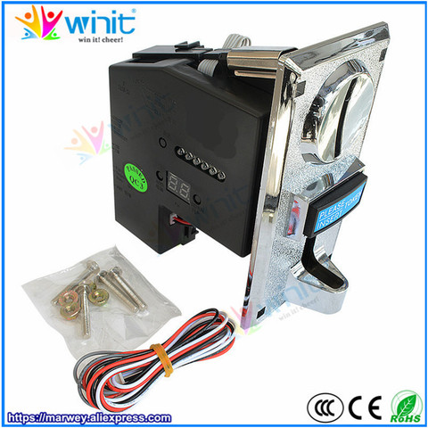 Multi Coin Acceptor CPU Programmable 6 Type Coin Validator Electronic Selector Mechanism Arcade Mech for Vending Washing Machine ► Photo 1/1