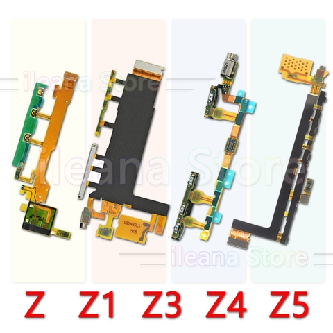 For Sony Xperia Z Z1 Z2 Z3 Z4 Z5 Compact Premium Plus Original Dock Charging LCD Connector Power Volume Key Mic Flex Cable ► Photo 1/6