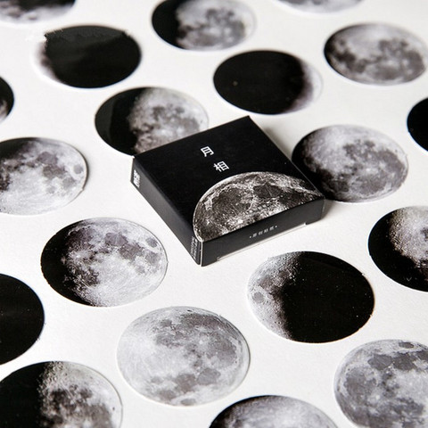 45pc Phase of The Moon Space Planet Scrapbooking Planner Diary Sticker Stationery School Office Supplies Gift Packing Label ► Photo 1/5
