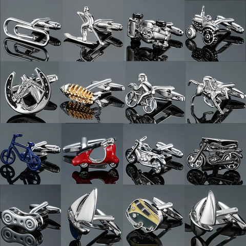 Factory direct sales motorcycles bicycles racing cars cufflinks Animal modeling men's French shirts cuff links wholesale ► Photo 1/6