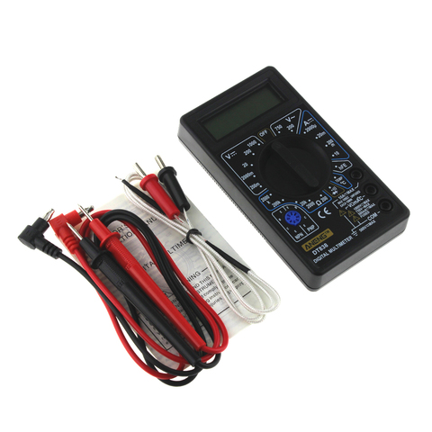 DT838 Digital Multimeter Tester Voltmeter Measuring Current Resistance Temperature Meter ACDC Ammeter Test Lead Probe multi Test ► Photo 1/6