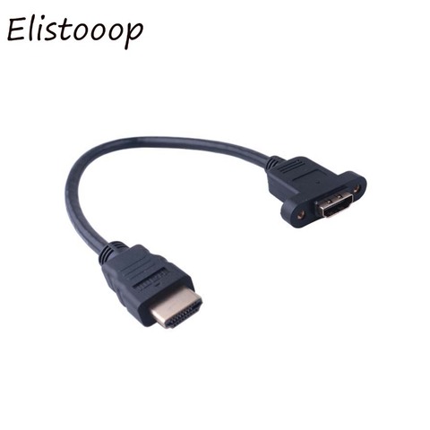 Elistooop 30cm Gold Plated HDMI Extension Cable Male to Female With Screw Panel V1.4 HD 1080P For PSP HDTV ► Photo 1/4