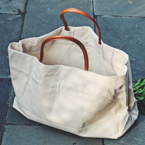 2022 new women's bag simple art canvas bag shoulder bag big bag casual handbag Sen female shopping bag ► Photo 1/6