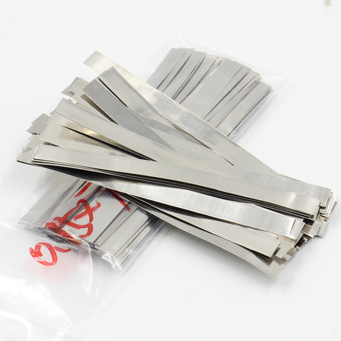 50pcs/lot 0.15mm x 7mm x 100mm Quality low resistance 99.96% pure nickel Strip Sheets for battery spot welding machine ► Photo 1/3