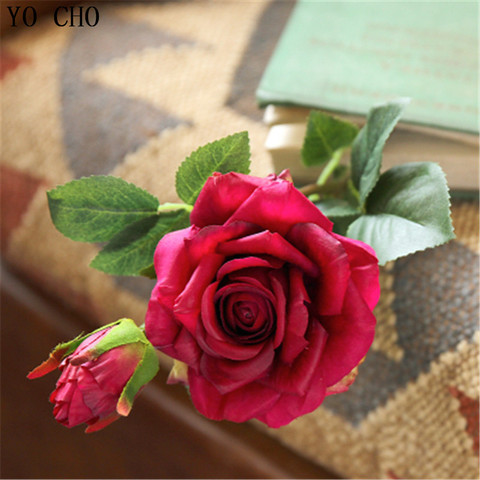 YO CHO DIY Bridal Artificial Flower Heads Rose Peony Home Decoration Accessories Creative Wedding Artificial Flowers Silk Flower ► Photo 1/6