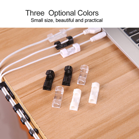Silicone 6 pcs Self Adhesive Wire Clips Holder Organizer Wire Holder