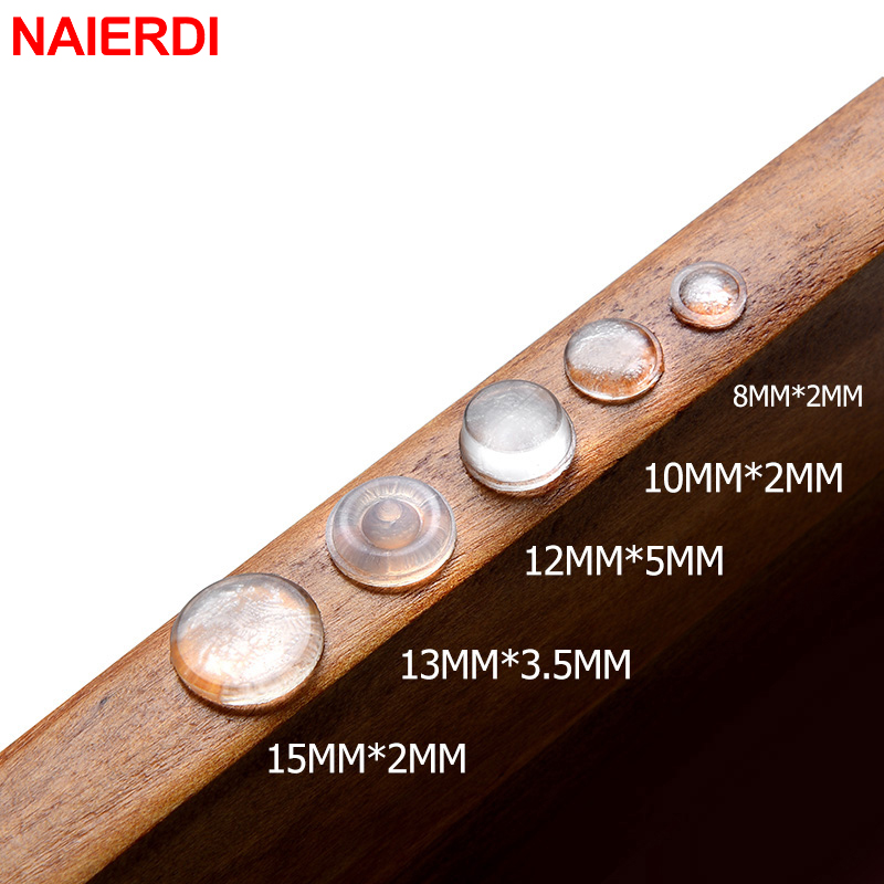 Naierdi 40 80pcs Door Stops, Clear Silicone Cabinet Bumpers