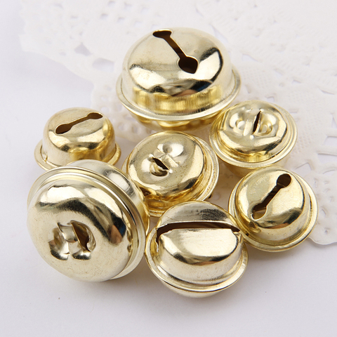 10pc 18/20/26mm Gold Bells Pendants Hanging Christmas Tree Ornaments Christmas Decorations DIY Crafts Accessories ► Photo 1/6