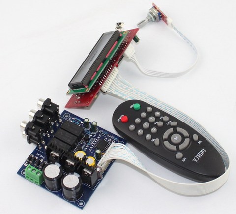 PGA2311U remote control volume Pre-amplifier board / three input switch / signal switching pre finished board ► Photo 1/4