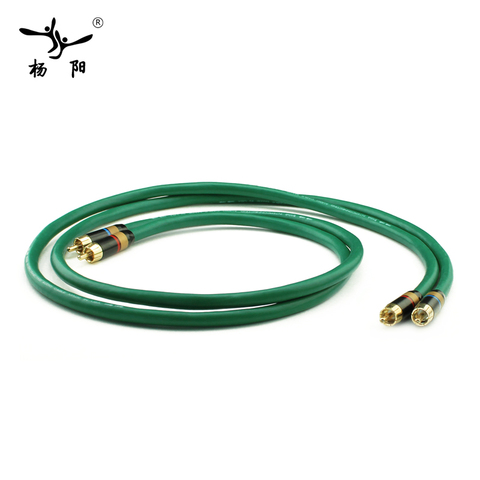 YYAUDIO 2328 Hifi Silver-plated 2RCA Cable High Quality 6N OFC HIFI RCA Male to Male Audio Cable ► Photo 1/6