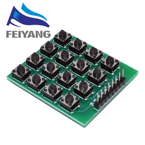 10PCS 8pin 4*4 4x4 Matrix 16 Keypad Keyboard Breadboard Module 16 Button Mcu for arduino Diy Starter Kit ► Photo 1/2