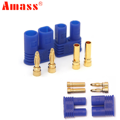 2 set Amass EC2 Male Female Bullet Connector Banana Head Plug For RC Lipo Battery ► Photo 1/1