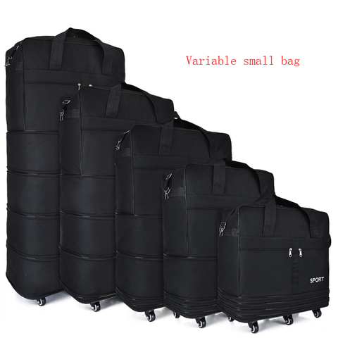Large-capacity Portable Travel Bag Rolling Luggage Can Expand Aviation Checked Bag Mobile Rolling Backpack Oxford Cloth Bag ► Photo 1/6