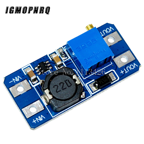 10Pcs/Lot DC DC Step Up Power Supply Booster MT3608 For Replace XL6009 Micro USB 2A Adjustable 2-24V To 28V Step-up Module ► Photo 1/2