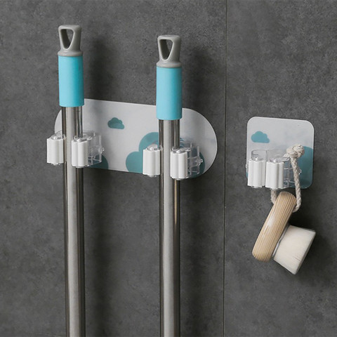 Kitchen Tool Wall Mounted Mop Umbrella Storage Rack Holder Brush Broom Hanger 1*