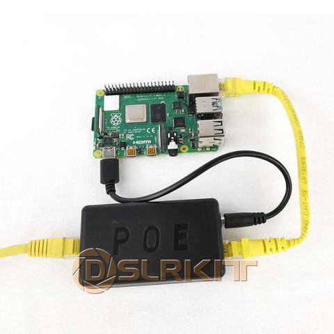 DSLRKIT 5V 3A 4A 20Watt Gigabit Raspberry Pi 4 4B Active PoE Splitter USB TYPE C Ethernet ► Photo 1/6