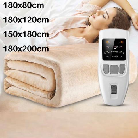 High Grade Warm Heater Velvet Electric Heating Blanket 4 Gear Temperature Timing Controller Room  Electric Blanket Pad Mat ► Photo 1/6