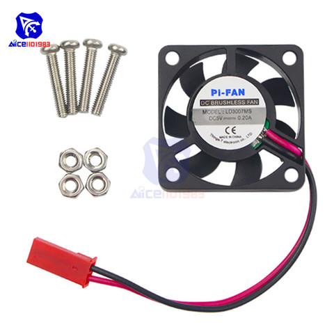 1Pcs DC 5V 0.2A Cooling Cooler Fan For Raspberry Pi Model A+ B B+ / FOR Raspberry Pi 2 3 With Screws Parts ► Photo 1/6