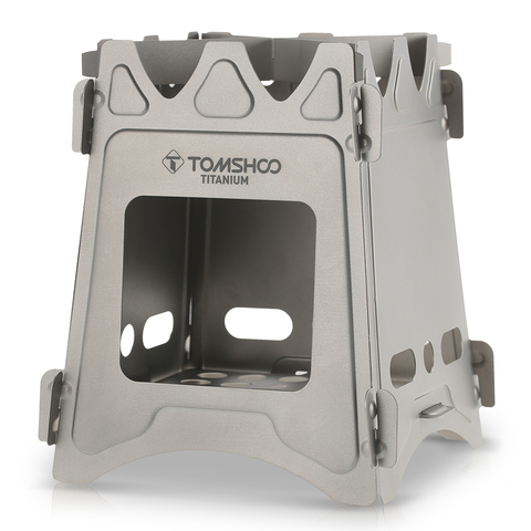 TOMSHOO Camping Wood Stove Portable Folding Lightweight Titanium Wood Burning Backpacking Stove for Outdoor Survival Cooking ► Photo 1/6