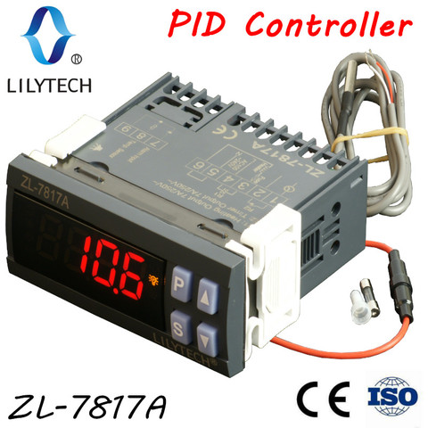 ZL-7817A, PID temperature controller, thermostat, with Integrated SSR, 100-240Vac power supply, CE, ISO, Lilytech ► Photo 1/6