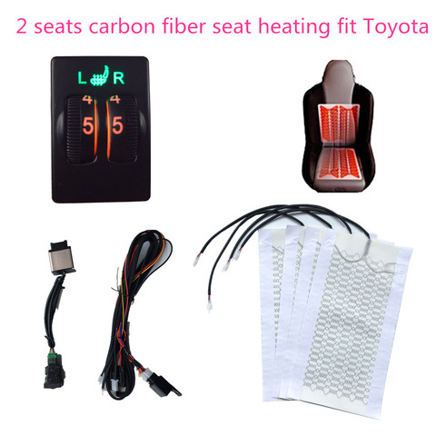 2 Seats seats heated seat,seat heater fit Toyota Prado,Corolla,RAV4,Reiz,Yaris,Camry,Crown EZ,Vios,Venza,Alphard,Scion heater ► Photo 1/6