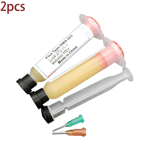 2pcs/lot Needle Shaped 10cc RMA-223 PCB PGA BGA SMD  With Flexible Tip Syringe Solder Paste Flux Grease Repair Solde ► Photo 1/6