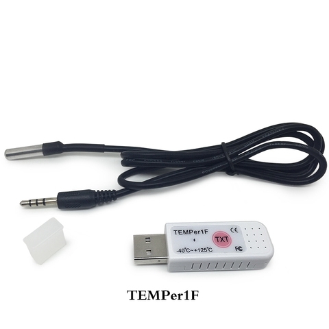 PC Sensor TEMPer1F USB Waterproof PC Thermometer For Computer Room  Weather Environment And Special Environment Temperature Test ► Photo 1/6