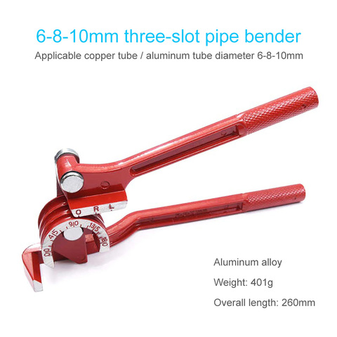 3 In 1 180 Degree Tube Pipe Benders Manual / Copper Tube / Air Conditioning Tube Elbow Tool 6mm / 8mm / 10mm Bending Machinery ► Photo 1/1