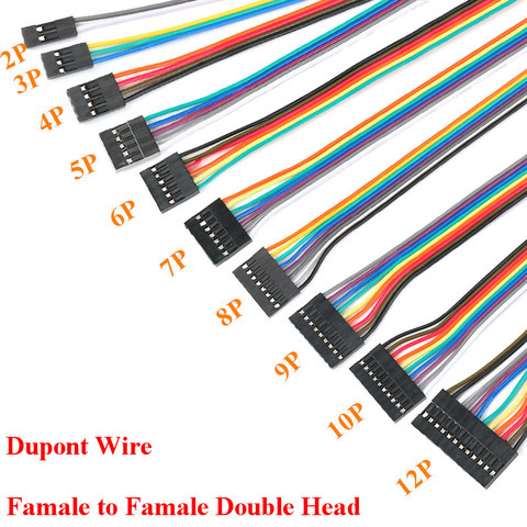 10set Female To Female Connector with 20cm Dupont Cable Wire 2.54MM Breadboard Jumper Wires for Arduino 2P 3P 5P 6P 7P 8P 9P 10P ► Photo 1/6