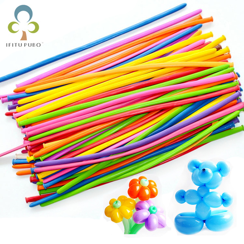 50pcs/lot Mix color balloons Wedding Birthday Party Decoration Magic Balloons Kids Baby Assorted Latex Long Air Globos toys ► Photo 1/6