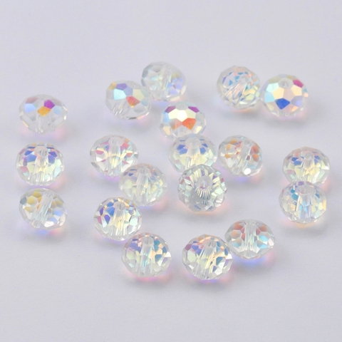 AAA quality 4/6/8mm faceted Rondelle Austria beads crystal ab glass round beads crystal loose beads for bracelet necklace making ► Photo 1/6