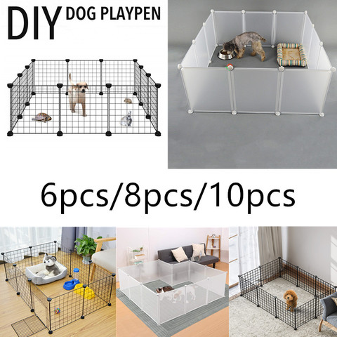 Small Animal Cage Foldable Pet Dogs Playpen Crate Fence Puppy Kennel House Exercise Training Cage Puppy Kitten Space Dog Supplie ► Photo 1/6