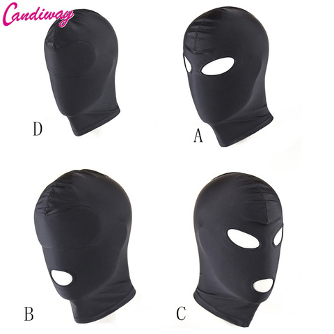 BDSM Fetish Mask Hood Sexy Toys Open Mouth Eye Bondage Party Mask Cosplay Slave punish Headgear Mask Adult Game Sex Products ► Photo 1/1