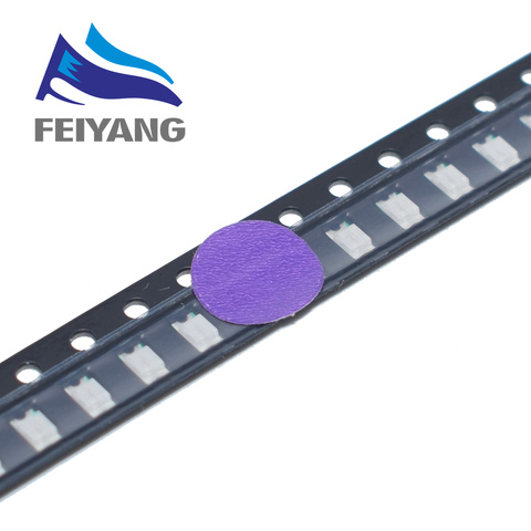 100pcs 1206 purple/uv smd super bright lamp lights-emitting diodes  390-410NM 3..2*1.6*0.8MM SMD 1206 LED DIODES ► Photo 1/2