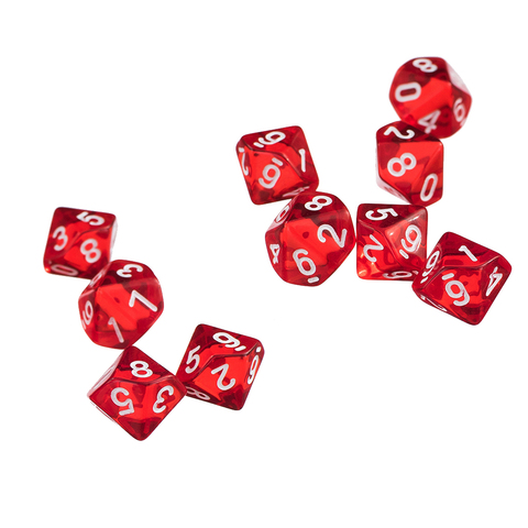 1 Set 10 Sided D10 Dice For Dungeons Dragons Games Board Table Creative Family Playing Game for RPG ► Photo 1/6