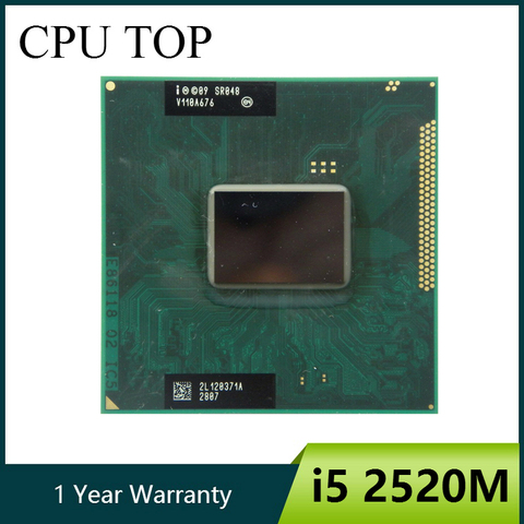 Intel Core i5-2520M 2.5GHz (3.2GHz Turbo) SR048 i5 2520m Socket G2/rPGA988B Processor cpu ► Photo 1/2