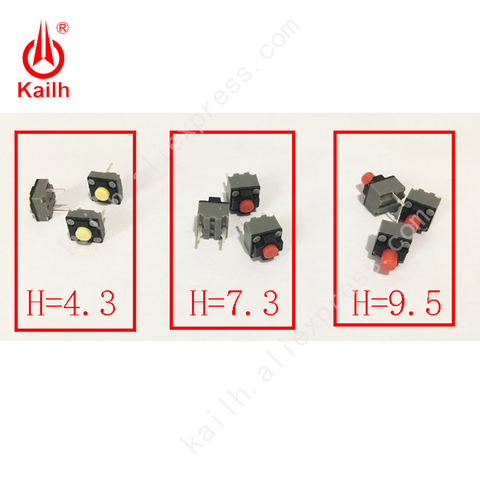 Kailh Micro Switch 6*6*4.3/7.3/9.5mm square Silent switch ireless mouse wired mouse DIP microswitch Tact Switch ► Photo 1/6