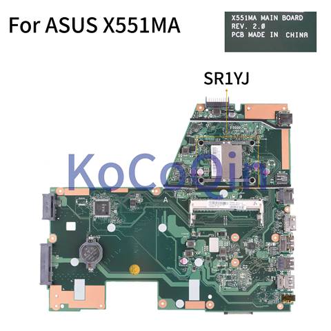 KoCoQin Laptop motherboard For ASUS D550M F551M X551MA Mainboard REV.2.0 SR1YJS ► Photo 1/4