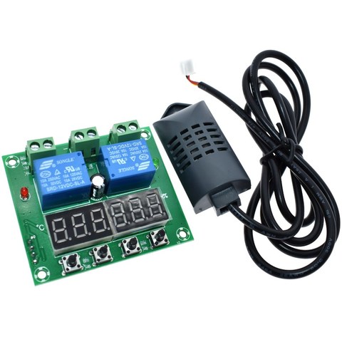 DC 12V Thermostat Temperature Humidity Control Thermometer Hygrometer Controller Module LED Digital Display Dual Output ► Photo 1/6