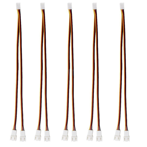 New 5Pcs Fan Connector Cable 12V 3 Pin Female to 2/3 Pin Male PC Fan Power Splitter Extension Cable High Quality Wholesale ► Photo 1/6