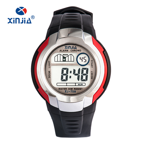 XINJIA Branded High Quality Fashion Casual Sports Digital Watches Outdoor Waterproof Multi-functional Children's Student Boy ► Photo 1/6