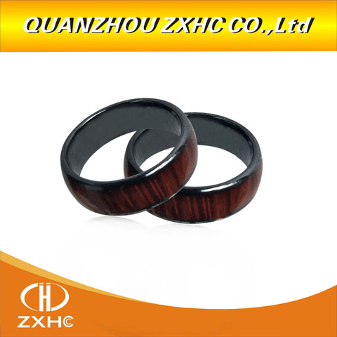 2022  new 125KHZ/13.56MHZ RFID Wood color Ceramics Smart Finger Ring Wear for Men or Women ► Photo 1/6