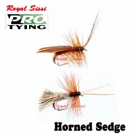 Royal Sissi PRO 5pcs two optional styles 14# horned sedge stimulator dry flies surface feeder fly fishing Grayling trout flies ► Photo 1/6