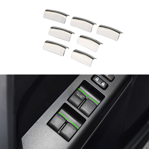 7Pcs/Set Car Door Window Switch Lift Button Cover Trim Fit for Toyota RAV4 Corolla AYGO Verso AVENSIS YARIS VITZ Parts ► Photo 1/1