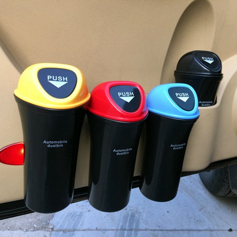 Car Trash Can Organizer Garbage Holder Automobiles Storage Bag Accessories Auto Door Seat Back Visor Trash Bin Paper Dustbin ► Photo 1/6